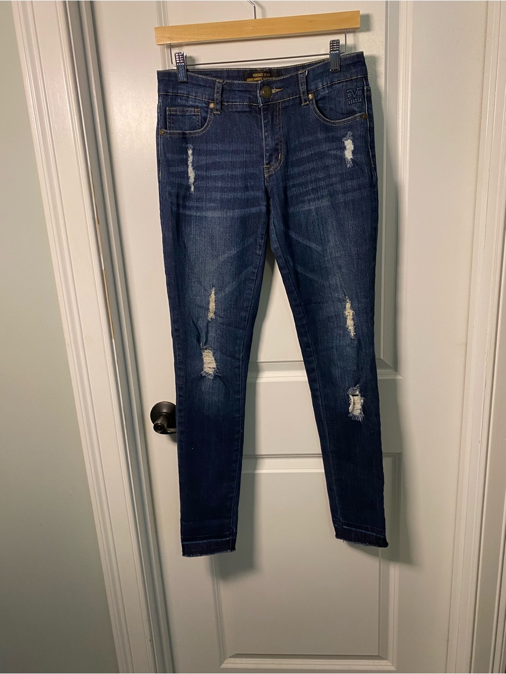 Versace Dark Wash Distressed Women’s Skinny Jeans